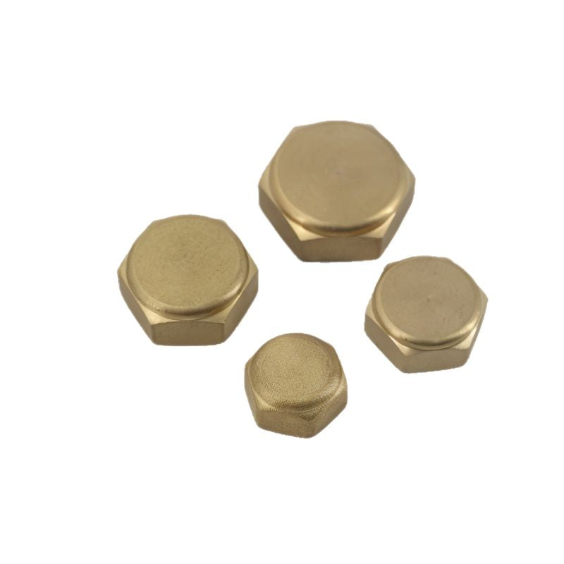 Air Conditioning Brass Stop Valve Cap 1/4 / 3/8 / 1/2 / 5/8 / 3/4 Inch