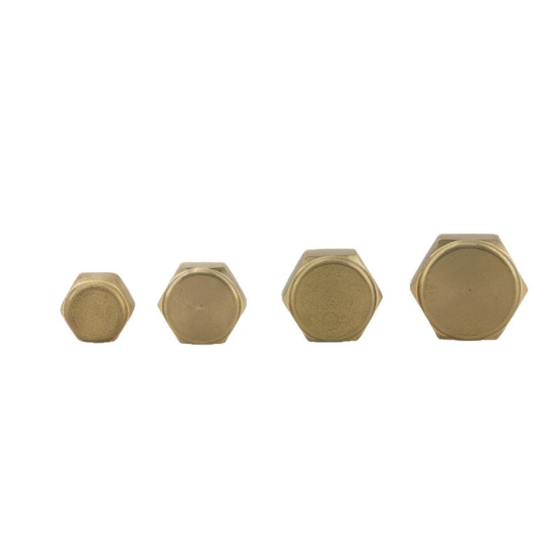 Air Conditioning Brass Stop Valve Cap 1/4 / 3/8 / 1/2 / 5/8 / 3/4 Inch