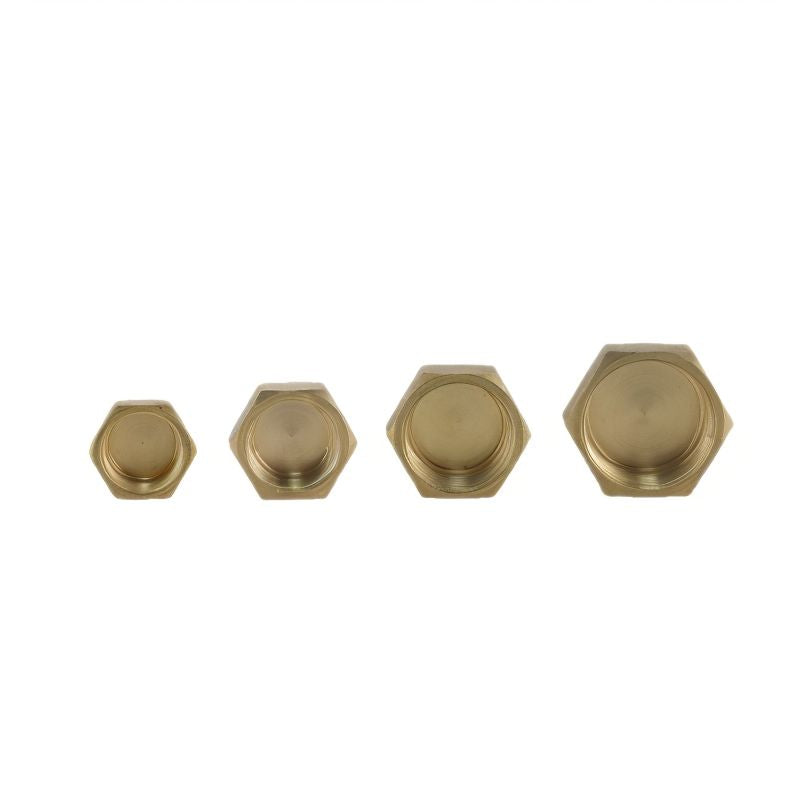 Air Conditioning Brass Stop Valve Cap 1/4 / 3/8 / 1/2 / 5/8 / 3/4 Inch