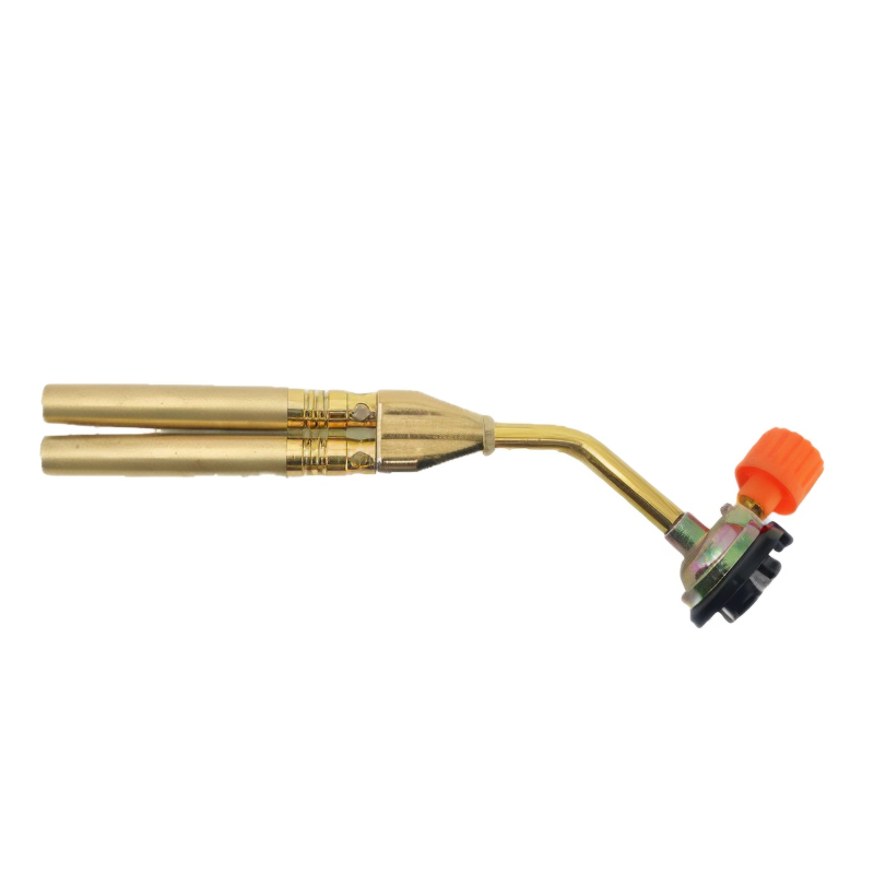 Double Copper Nozzle Barrel Manual Ignition Brazing Butane Flame Gun Alloy/Copper