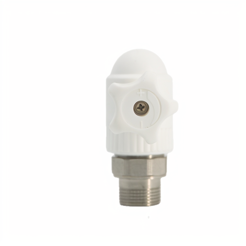 Male PPR Radiator Ball Valve Elbow DN20 90 degrees