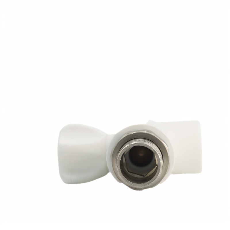 Male PPR Radiator Ball Valve Elbow DN20 90 degrees
