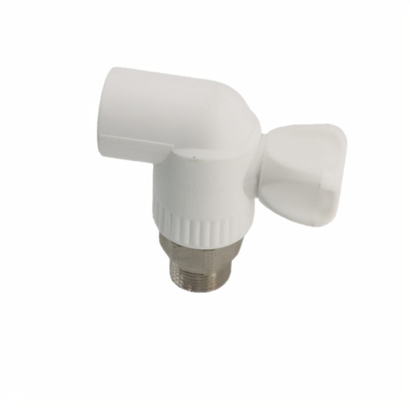 Male PPR Radiator Ball Valve Elbow DN20 90 degrees
