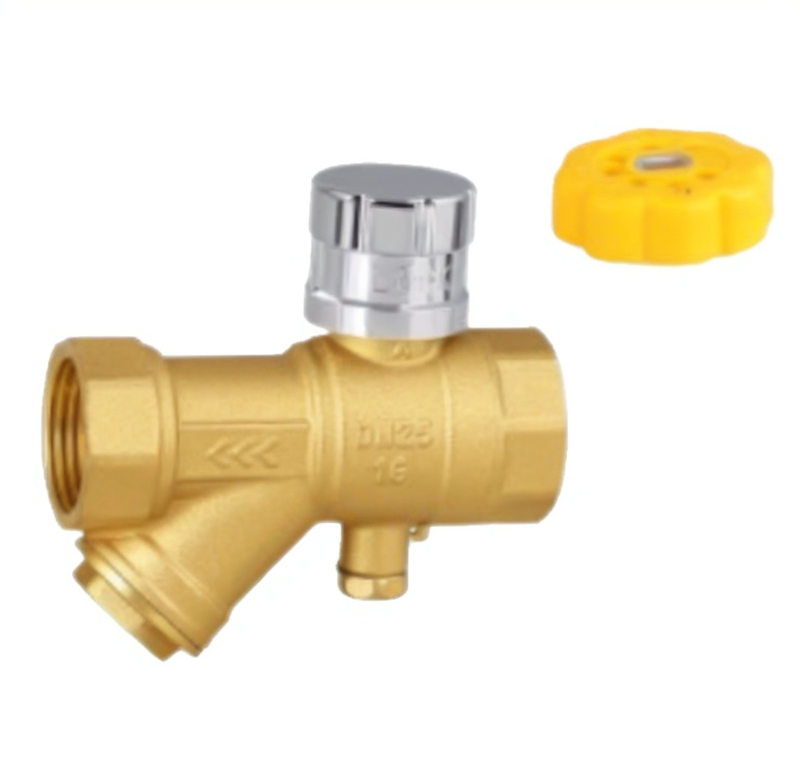 Magnetic Temperature Measurement Filter Brass Ball Valve With Lock DN20/25