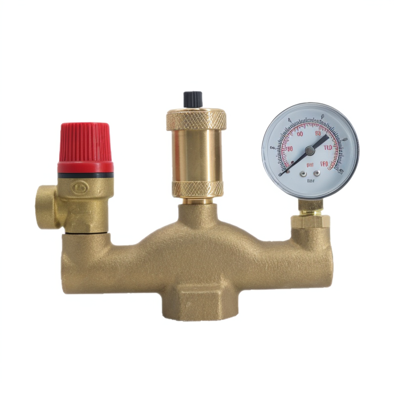 Safety Group Pressure Reducing Automatic Exhaust Valve with Manometer DN25