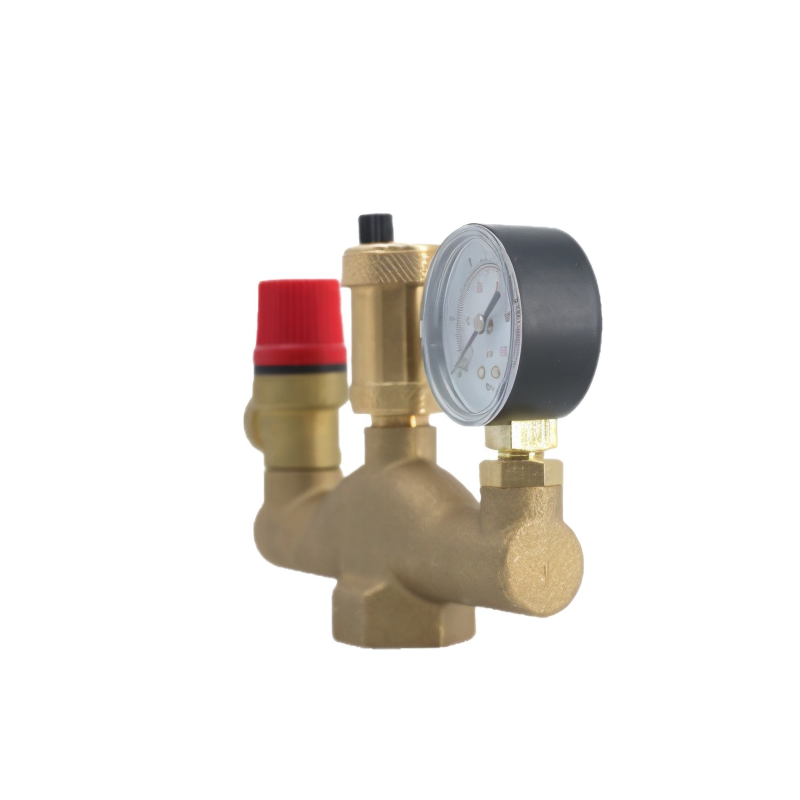 Safety Group Pressure Reducing Automatic Exhaust Valve with Manometer DN25