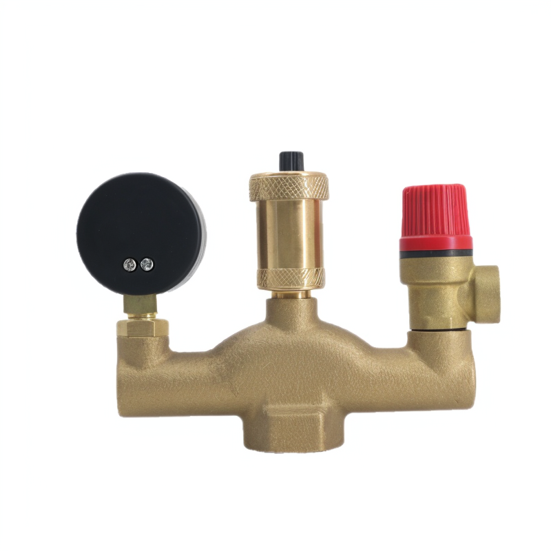 Safety Group Pressure Reducing Automatic Exhaust Valve with Manometer DN25