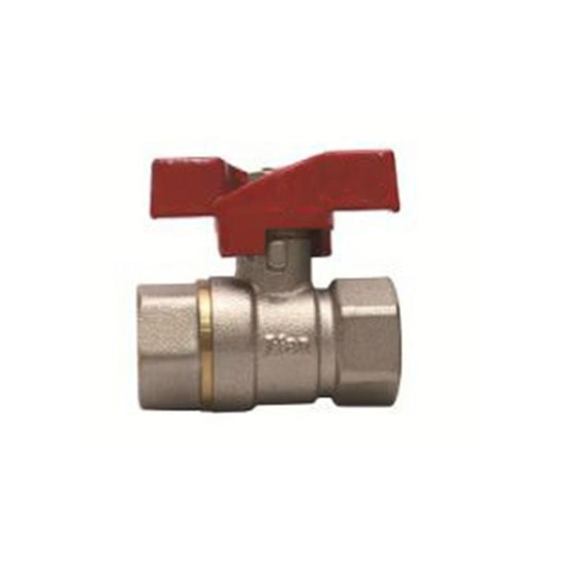 Female Thread Butterfly Handle Brass Ball Valve DN15 5