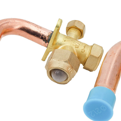 Air Conditioning Stop Valve Bent Type Polished Surface 1/4 / 3/8 / 1/2 / 3/4 Inch