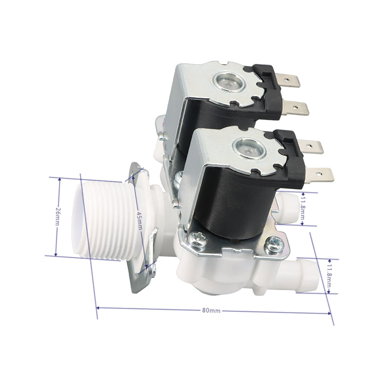 Washing Machine Water Inlet Valve Double Head FPS180A - Glosok Technology (Ningbo) Co., Ltd.