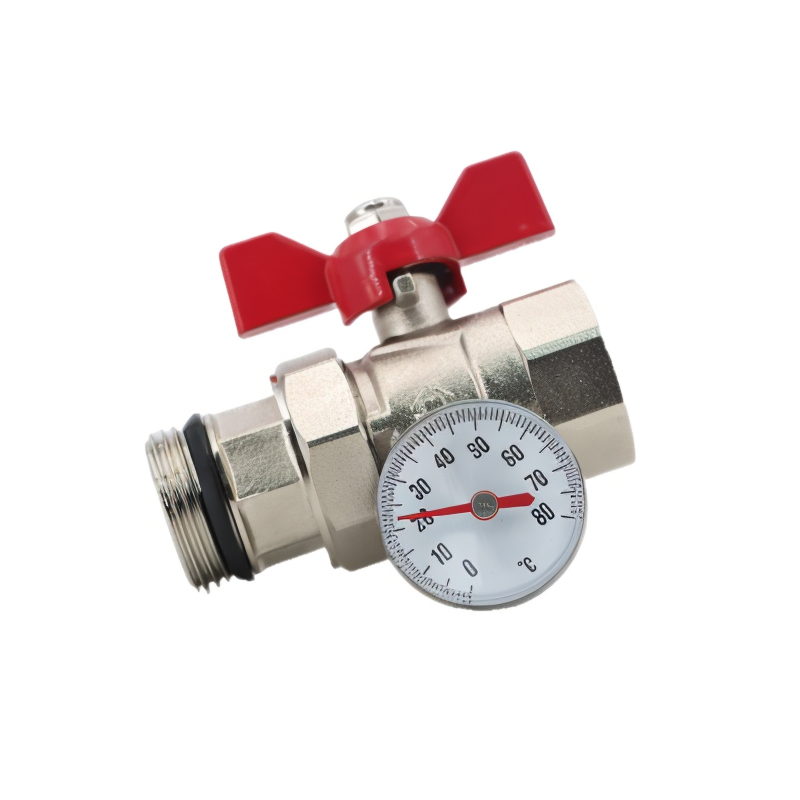 Ball Valve with Thermometer DN25 Main Pipe