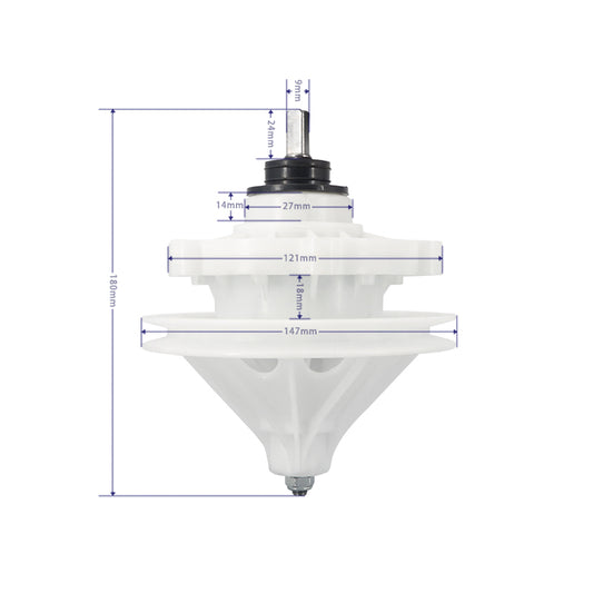 Caixa de Engrenagem da Máquina de Lavar Eixo Quadrado Altura 2,4cm