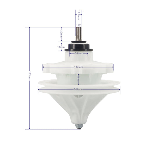 Caja de engranajes de lavadora 11Z Altura del eje 3.0cm