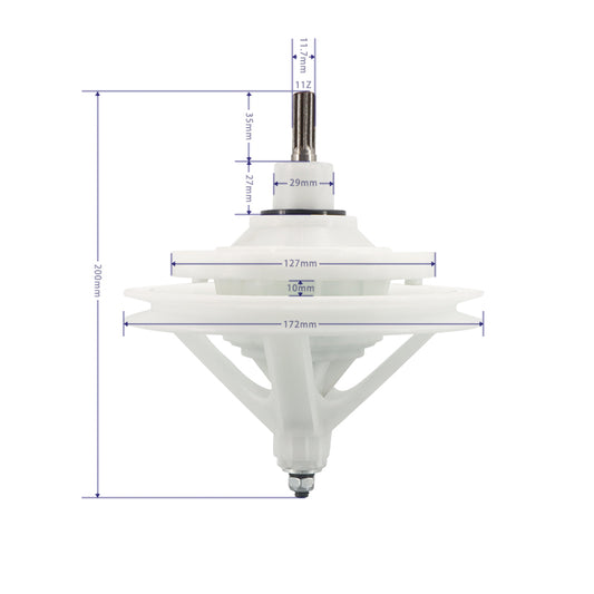 Caja de engranajes de lavadora 11Z Altura del eje 3.5cm