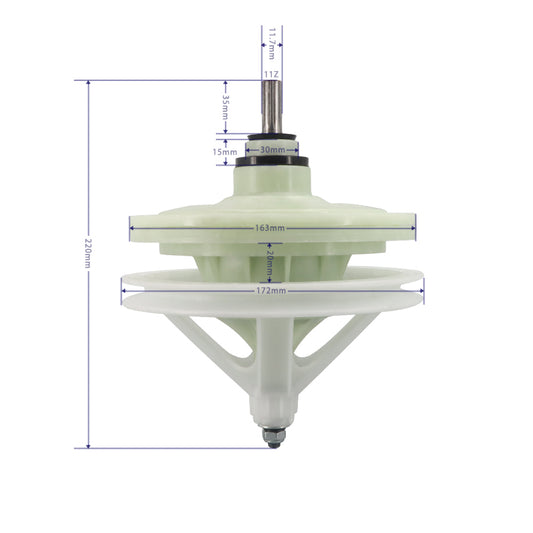 Caja de engranajes de lavadora 11Z Altura del eje 3.5cm