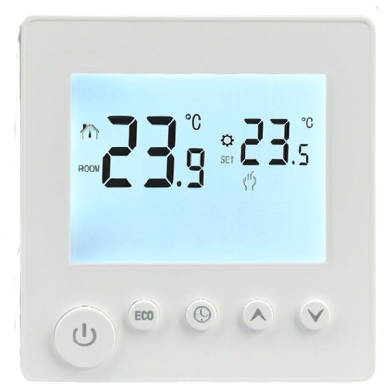 Digital Heating Thermostat, 3/16/25A 90-240V