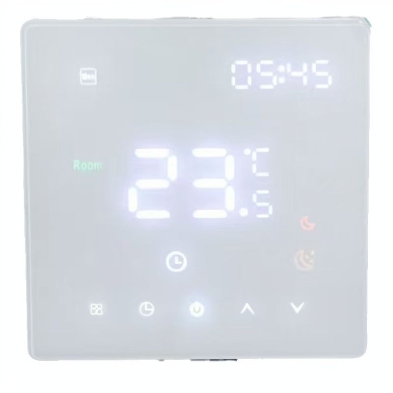 Digital Heating Thermostat, 100-250V 16A Black/White