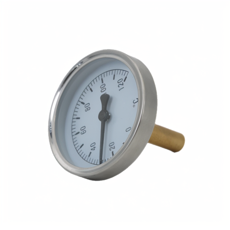 Boiler Axial Bimetallic Thermometer 0~120℃