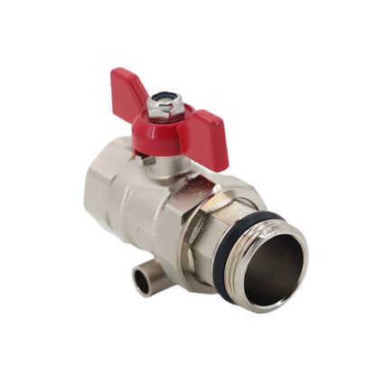 Straight Brass Ball Valve with Thermometer DN25