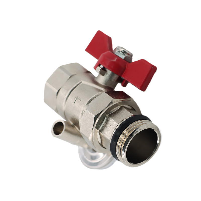 Straight Brass Ball Valve with Thermometer DN25