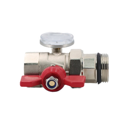 Straight Brass Ball Valve with Thermometer DN25