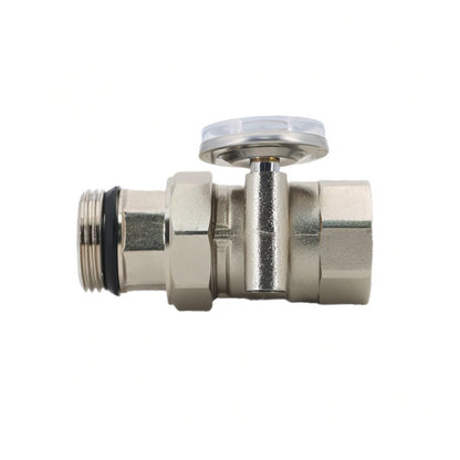 Straight Brass Ball Valve with Thermometer DN25