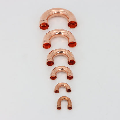 U Shape Copper Fitting 5/16~2-1/8 0.7~1.7mm Pipe Thinkness