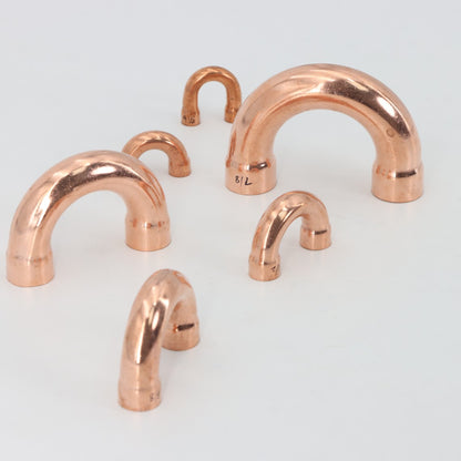 U Shape Copper Fitting 5/16~2-1/8 0.7~1.7mm Pipe Thinkness