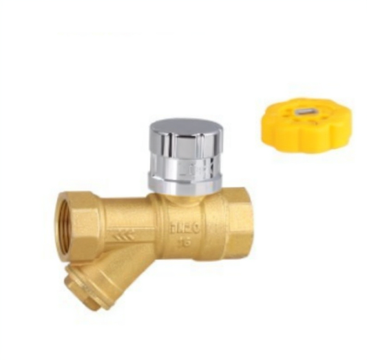 Magnetic Temperature Measurement Filter Brass Ball Valve With Lock DN20/25