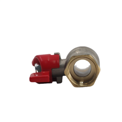 Male Thread Butterfly Handle Brass Ball Valve DN15 5