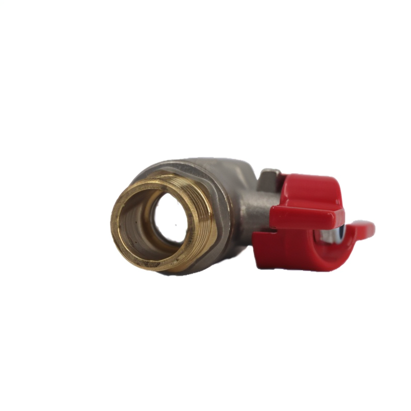 Male Thread Butterfly Handle Brass Ball Valve DN15 5