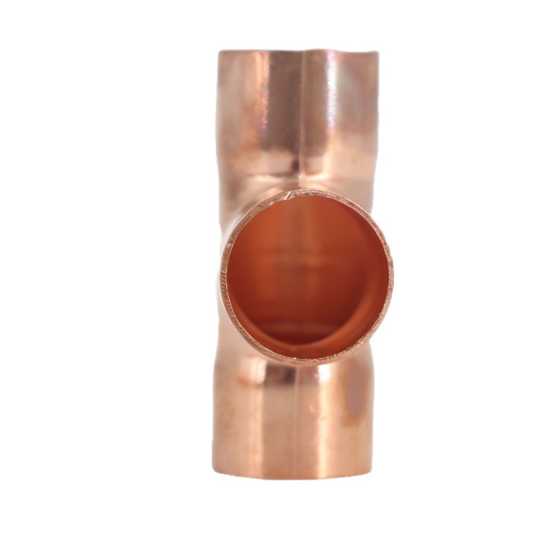 Tee Copper Fitting, 1/4~2-1/8" 0.7~1.5mm Pipe Thickness