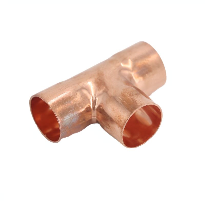 Tee Copper Fitting 1/4~2-1/8" 0.7~1.5mm Pipe Thickness