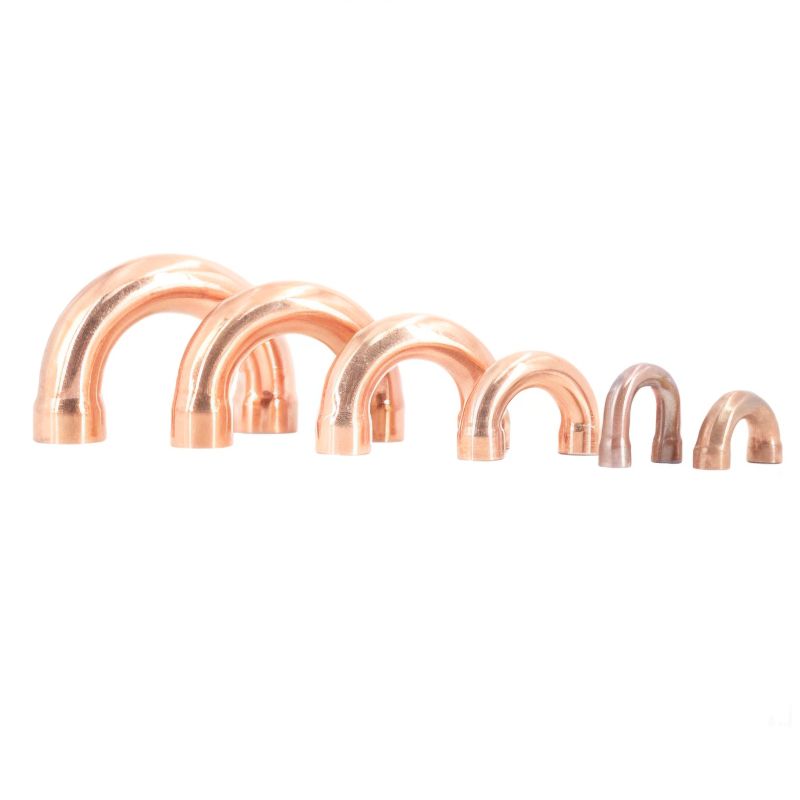 U Shape Copper Fitting 5/16~2-1/8 0.7~1.7mm Pipe Thinkness