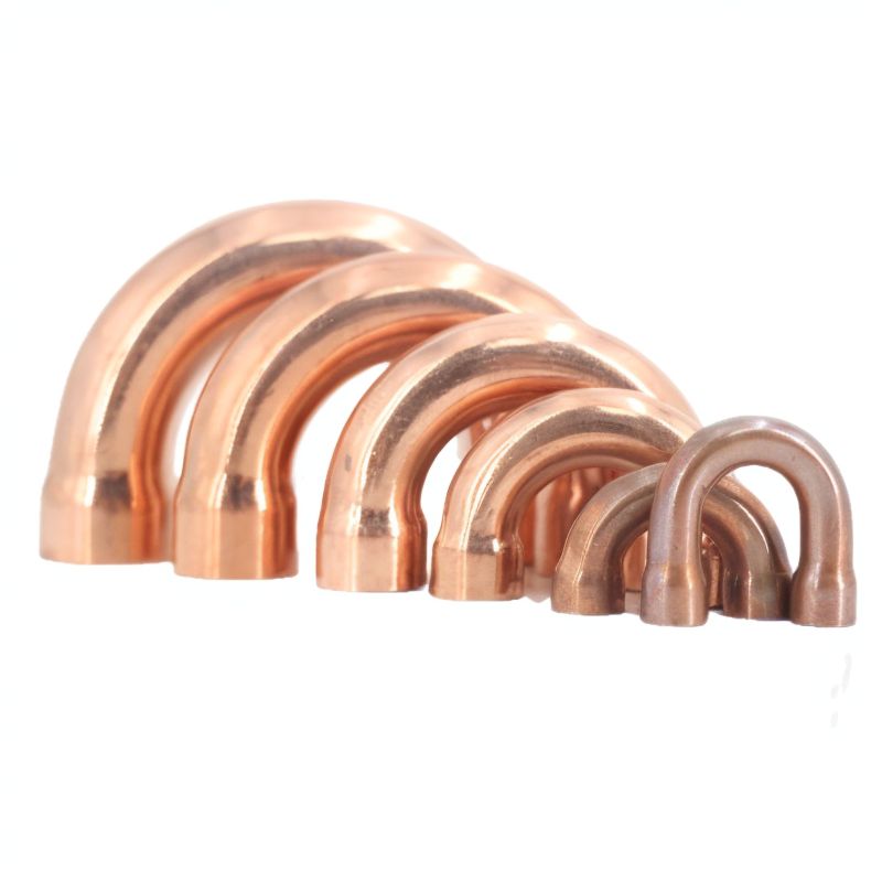 U Shape Copper Fitting, 5/16~2-1/8" 0.7~1.7mm Pipe Thinkness